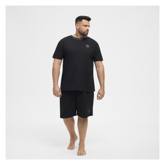 North Latitude Pyjama T-Shirt V-Neck Short Sleeve Black - Pijamas/ropa de estar en casa - Pijamas/ropa de estar en casa 2XL-10XL