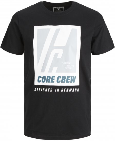 Jack & Jones Spring Logo T-Shirt Black - Camisetas - Camisetas - 2XL-14XL
