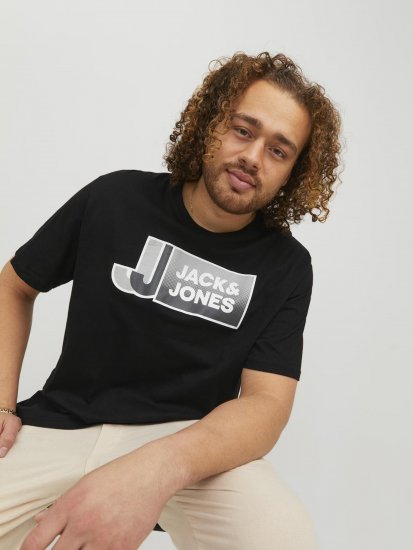 Jack & Jones Logan T-Shirt Black - Camisetas - Camisetas - 2XL-14XL