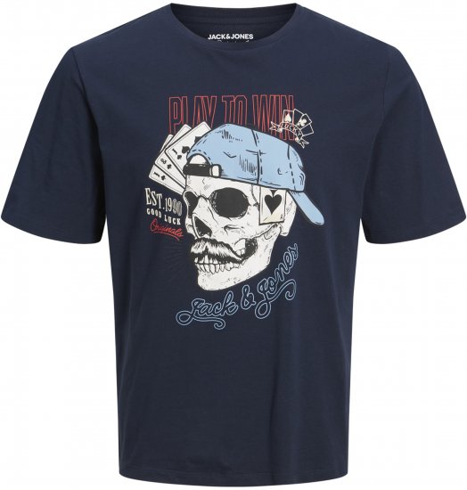 Jack & Jones Roxbury T-Shirt Navy - Camisetas - Camisetas - 2XL-14XL