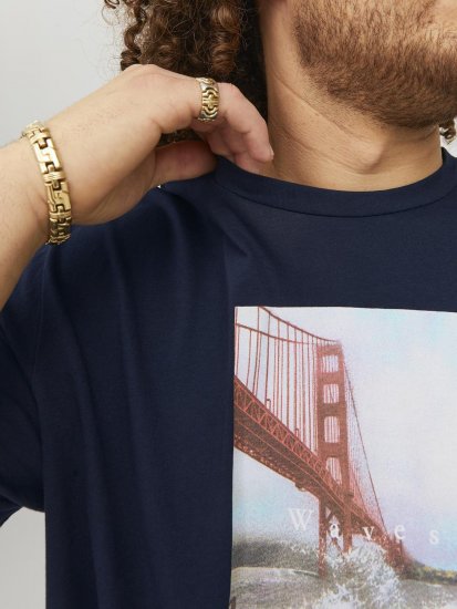 Jack & Jones Copenhagen Photo T-Shirt Navy - Camisetas - Camisetas - 2XL-14XL