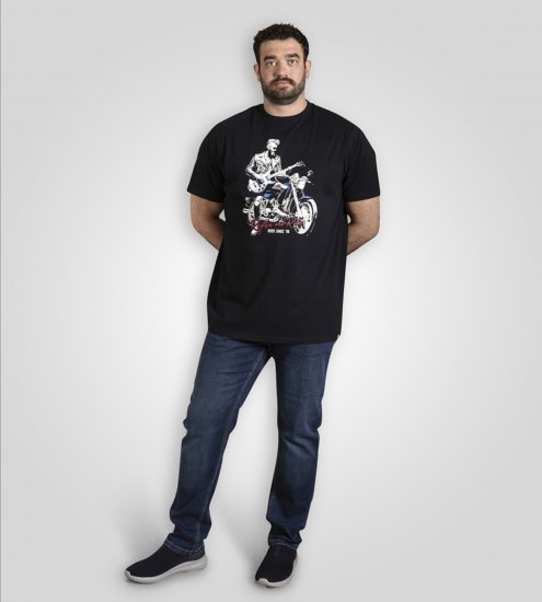 D555 Derby T-Shirt Rhythm and Rides Navy - Camisetas - Camisetas - 2XL-14XL