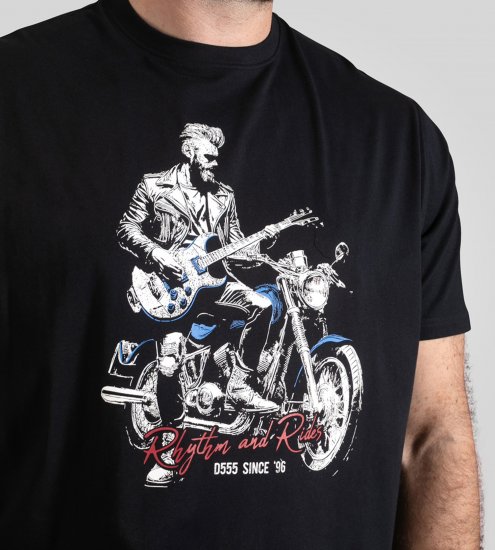 D555 Derby T-Shirt Rhythm and Rides Navy - Camisetas - Camisetas - 2XL-14XL