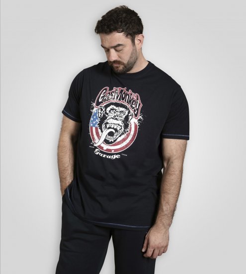 D555 Birkenhead T-Shirt Gas Monkey Garage Navy - Camisetas - Camisetas - 2XL-14XL