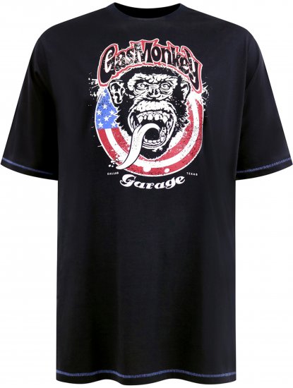 D555 Birkenhead T-Shirt Gas Monkey Garage Navy - Camisetas - Camisetas - 2XL-14XL