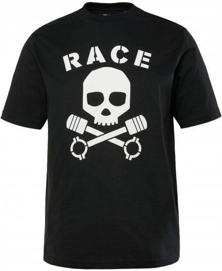 JP1880 T-Shirt Short Sleeve Skull Race Black - Camisetas - Camisetas - 2XL-14XL