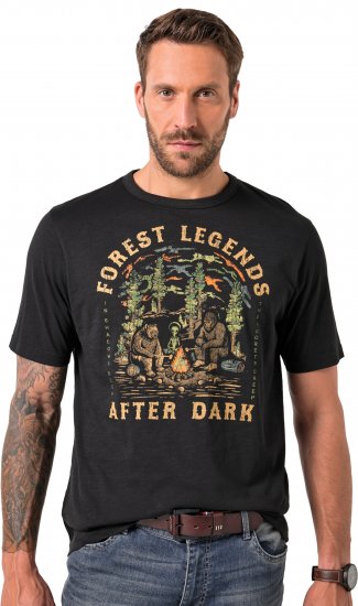 JP1880 T-Shirt Short Sleeve Forest Legends Black - Camisetas - Camisetas - 2XL-14XL