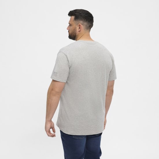 North Latitude T-Shirt O-Neck Grey Melange TALL - TALL camisas - Camisetas para hombres altos