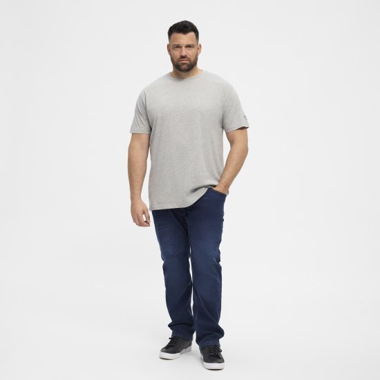 North Latitude T-Shirt O-Neck Grey Melange TALL - TALL camisas - Camisetas para hombres altos