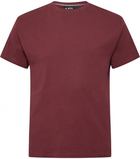 North Latitude T-Shirt O-Neck Bordeaux TALL - TALL camisas - Camisetas para hombres altos