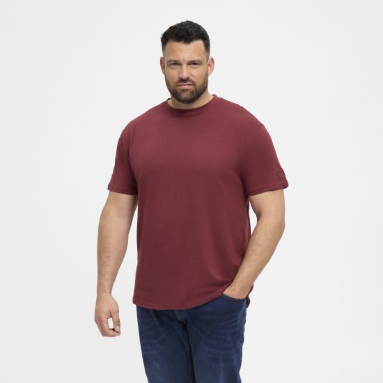 North Latitude T-Shirt O-Neck Bordeaux TALL - TALL camisas - Camisetas para hombres altos