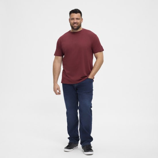 North Latitude T-Shirt O-Neck Bordeaux TALL - TALL camisas - Camisetas para hombres altos