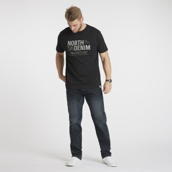 North Latitude Denim Printed T-Shirt Black TALL - TALL camisas - Camisetas para hombres altos