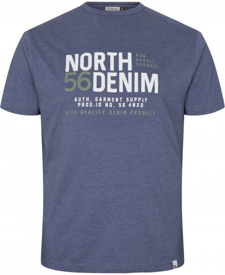North Latitude Denim Printed T-Shirt Blue Melange TALL - TALL camisas - Camisetas para hombres altos