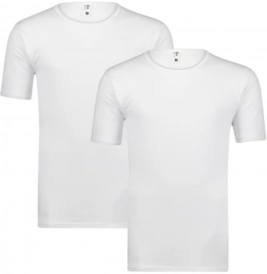 Adamo Royal Fine Ribbed Under-T-shirt 2-Pack White - Ropa interior - Ropa interior 2XL-8XL