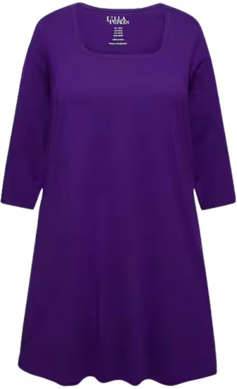 Ulla Popken Square Neckline Knit Swing A-line Pocket Tunic Lily - Camisetas - 