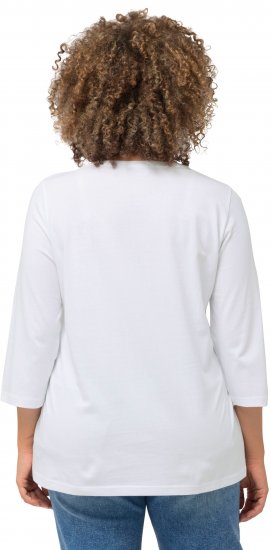 Ulla Popken City Name Graphic Tee Snow White - Camisetas estampadas para mujer - 