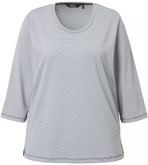 Ulla Popken Decorative Seam Short Sleeve Tee Grey - Camisetas - 