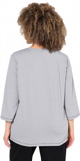 Ulla Popken Decorative Seam Short Sleeve Tee Grey - Camisetas - 