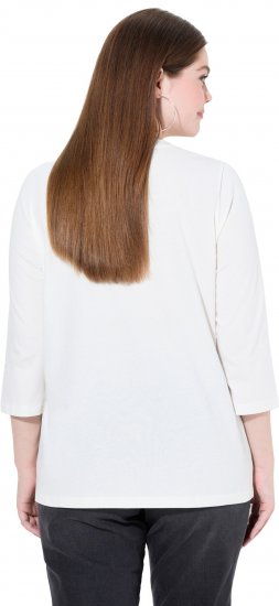 Ulla Popken SPRING Studded 3/4 Sleeve Tee Off-White - Camisetas - 