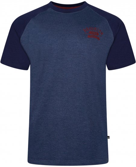 Kam Jeans 5783 Raglan Tee with Brooklyn Chest Print Navy - Camisetas - Camisetas - 2XL-14XL