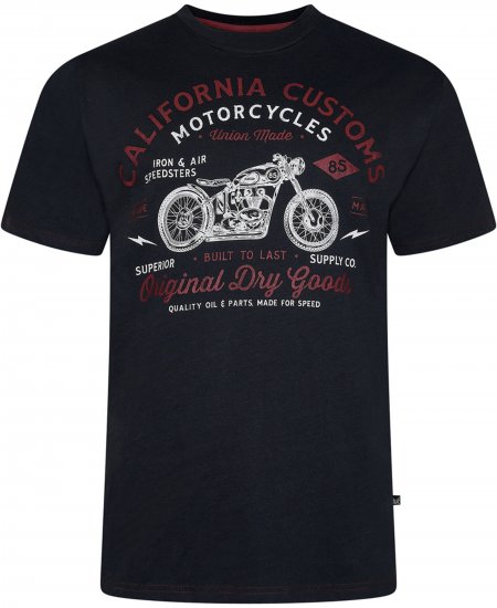 Kam Jeans 5787 California Customs Print Tee Black - Camisetas - Camisetas - 2XL-14XL