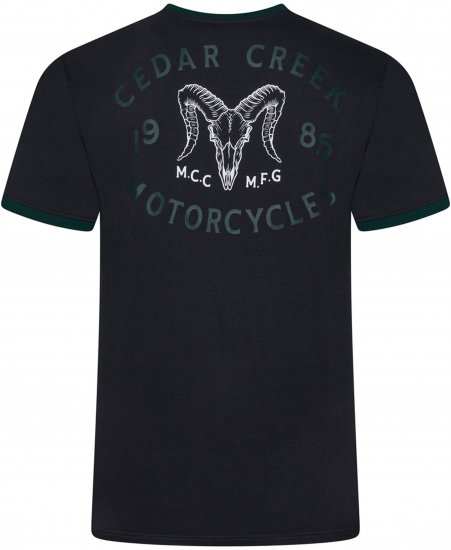 Kam Jeans 5793 Cedar Creek Reverse Print Tee Black - Camisetas - Camisetas - 2XL-14XL