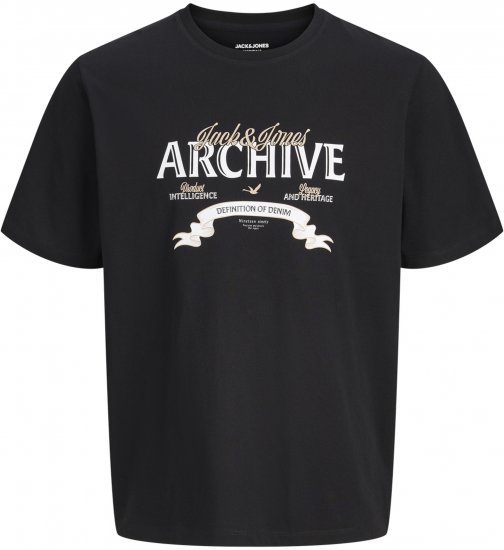 Jack & Jones Dover Denim O-Neck T-Shirt Black - Camisetas - Camisetas - 2XL-14XL