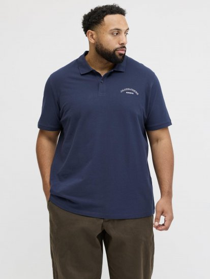 Jack & Jones College Logo Short Sleeve Polo Shirt Blue - Polos - Polos 2XL-8XL
