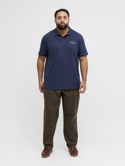 Jack & Jones College Logo Short Sleeve Polo Shirt Blue - Polos - Polos 2XL-8XL