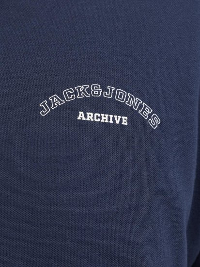 Jack & Jones College Logo Short Sleeve Polo Shirt Blue - Polos - Polos 2XL-8XL