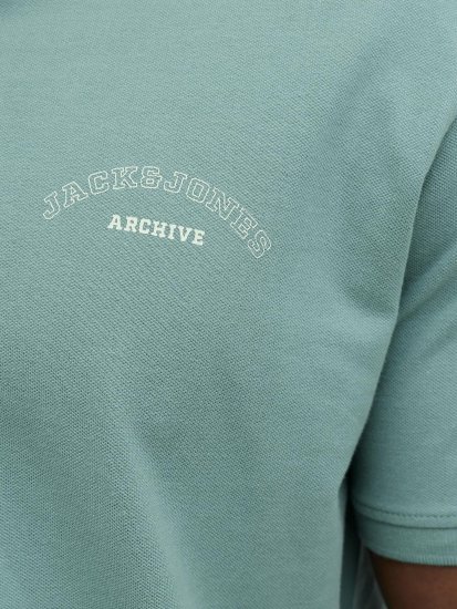 Jack & Jones College Logo Short Sleeve Polo Turquoise - Polos - Polos 2XL-8XL