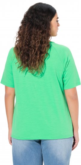 Ulla Popken TRUE Lettering Short Sleeve Tee Mint Green - Camisetas estampadas para mujer - 