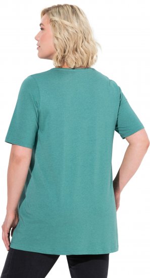 Ulla Popken Essential Front Pleat Tee Green - Camisetas - 