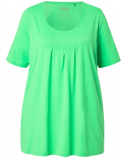 Ulla Popken Essential Front Pleat Tee Mint Green - Camisetas - 