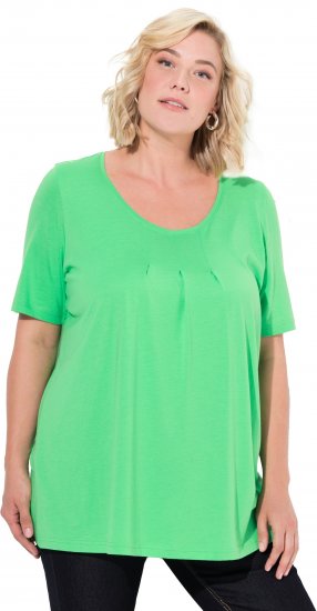 Ulla Popken Essential Front Pleat Tee Mint Green - Camisetas - 