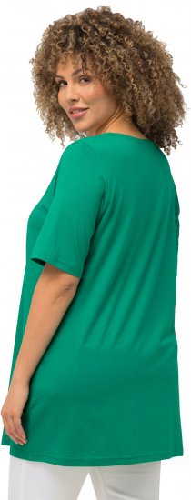 Ulla Popken Essential Front Pleat Tee Emerald Green - Camisetas - 