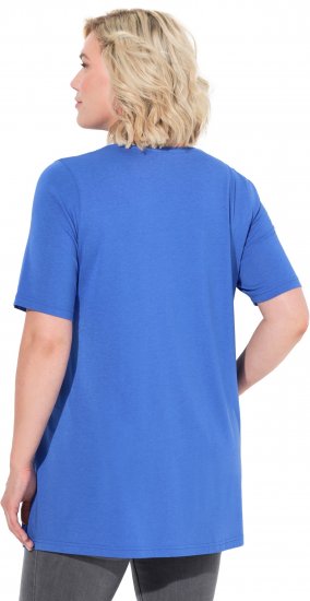 Ulla Popken Essential Front Pleat Tee Peacock Blue - Camisetas - 