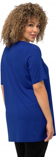 Ulla Popken Essential Front Pleat Tee Cobalt Blue - Camisetas - 