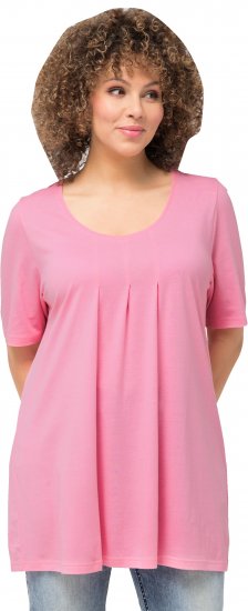 Ulla Popken Essential Front Pleat Tee Light Pink - Camisetas - 