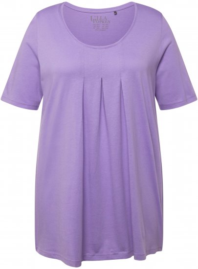 Ulla Popken Essential Front Pleat Tee Pale Lilac - Camisetas - 