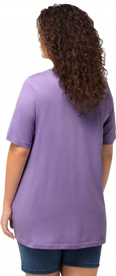 Ulla Popken Essential Front Pleat Tee Pale Lilac - Camisetas - 