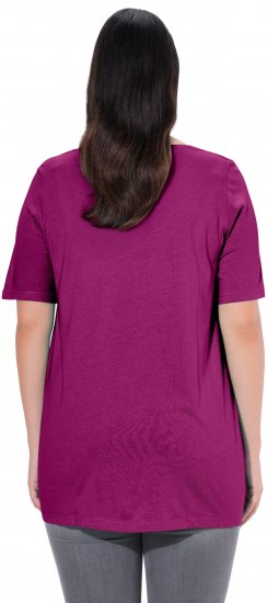 Ulla Popken Essential Front Pleat Tee Berry - Camisetas - 