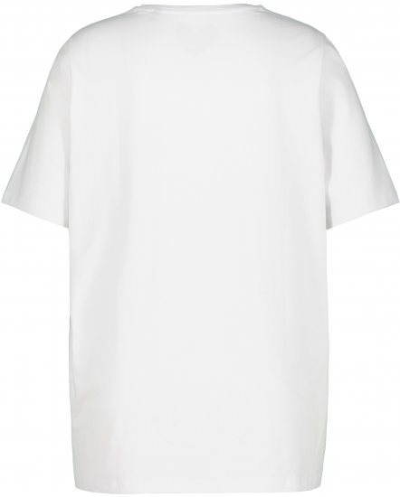 Ulla Popken Essential Round Neck Stretch Tee Snow White - Camisetas - 