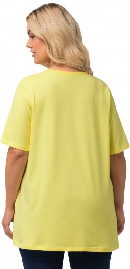 Ulla Popken Essential Square Neck Stretch Tee Lemon Yellow - Camisetas - 