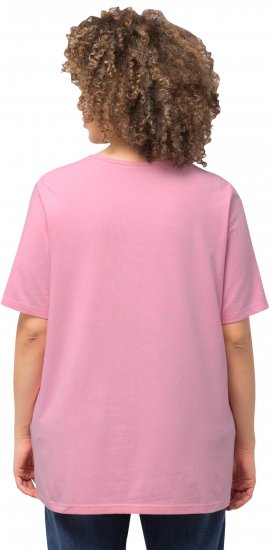 Ulla Popken Essential Square Neck Stretch Tee Light Pink - Camisetas - 