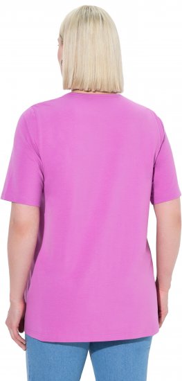 Ulla Popken Essential Square Neck Stretch Tee Cool Pink - Camisetas - 