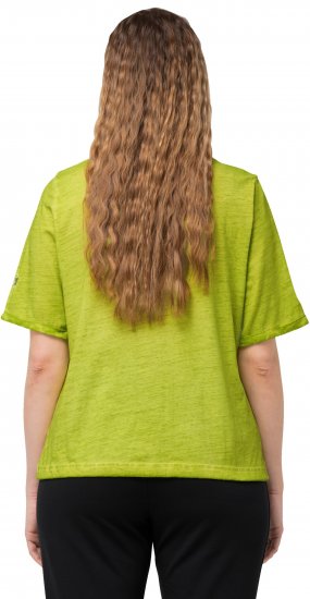 Ulla Popken Cold Dyed Sweetheart Neckline Short Sleeve Tee Apple Green - Camisetas - 