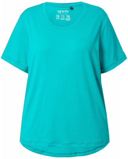 Ulla Popken UPF 50 Quick Drying Tee Turquoise - Camisetas - 