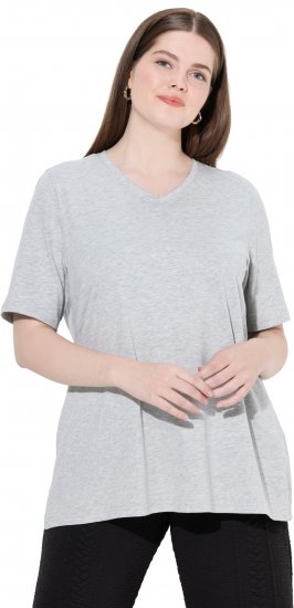 Ulla Popken Eco Cotton Basic T-Shirt 2-Pack Grey/Pink - Camisetas - 